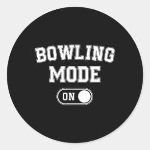 Sticker Rond Mode Bowling Sur Funny Bowler Cadeau Papa Grand-pè