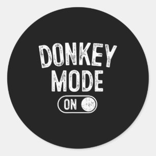 Sticker Rond Mode Costume Drôle Cadeau Fermier Falm Amour Anima