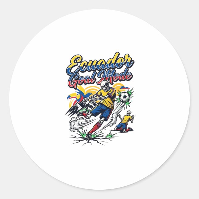 Sticker Rond Mode de but Équateur Skeleton Striker Nations Dyna (Devant)