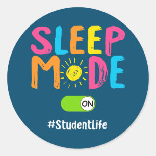 Sticker Rond Mode été amusant Le Dernier jour de l'étudiant