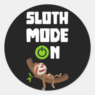 Sticker Rond Mode Fente Sur L'Illustration De La Fente À Dormir