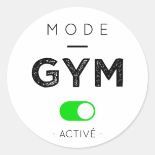 Sticker Rond Mode gym active