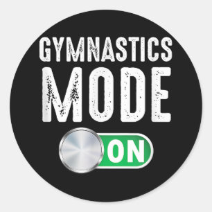 Sticker Rond Mode Gymnastique Sur Gymnaste Cool Entraîneur Athl