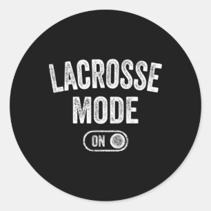 Sticker Rond Mode Lacrosse Sur Funny Lax Player - Coach Cadeau