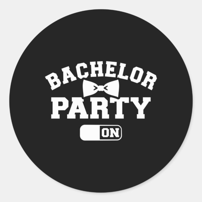 Sticker Rond Mode nuit de célibataire hommes sur performance (Devant)