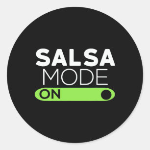 Sticker Rond Mode Salsa Enfants En Chemise - Chemise Dansante D
