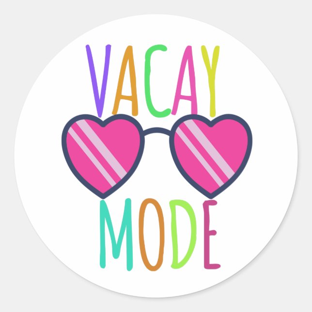 Sticker Rond Mode Vacances (Devant)