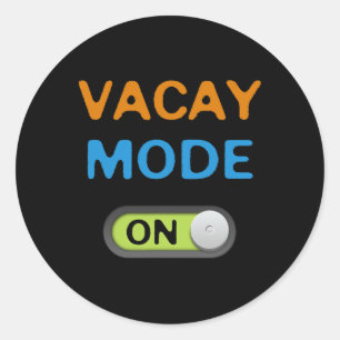 Sticker Rond Mode Vacances Sur Plage Palmiers Croisière Ambianc
