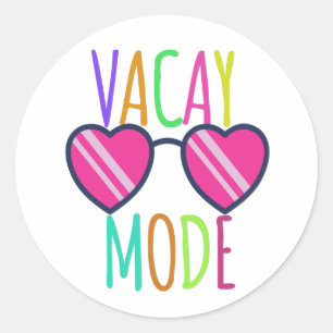 Sticker Rond Mode Vacay