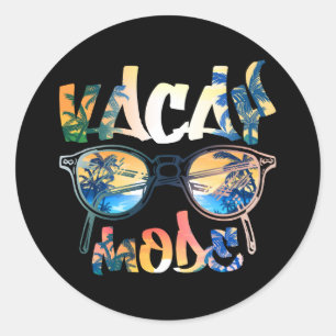 Sticker Rond Mode Vacay Vacances Vacances Été Croisière Voyage