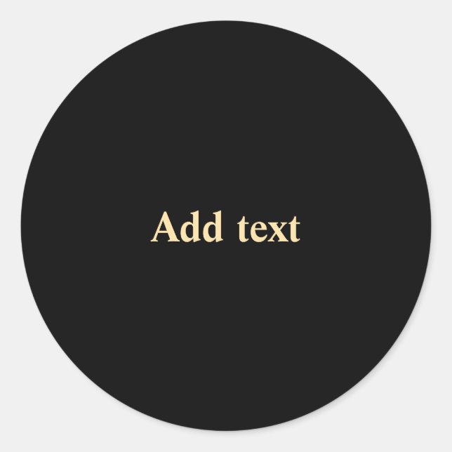Sticker Rond Modèle - Ajouter du texte (Devant)