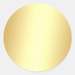 Sticker Rond Modèle blanc Gold Look Ajouter un texte grand bril