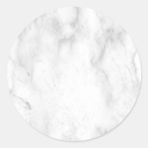 Sticker Rond Modèle blanc Personnalisé Marbre blanc élégant ten