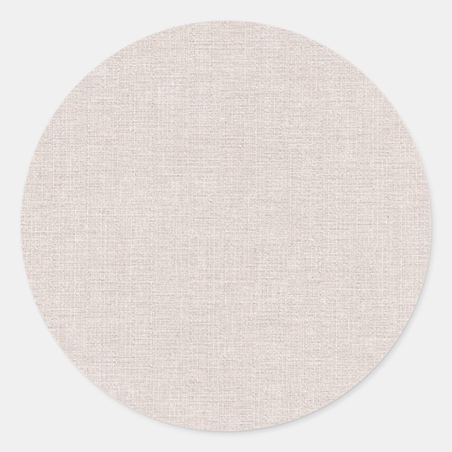 Sticker Rond Modèle blanc simple beige Faux (Devant)