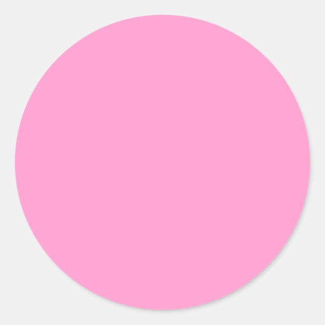 Sticker Rond MODÈLE couleur rose moyen solide FF99CC (Devant)