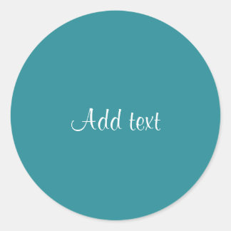 Sticker Rond MODÈLE couleur turquoise bleu uni,
