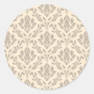 Sticker Rond Modèle Damas 3