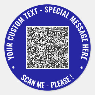 Sticker Rond Modèle d'autocollants de texte et d'informations d