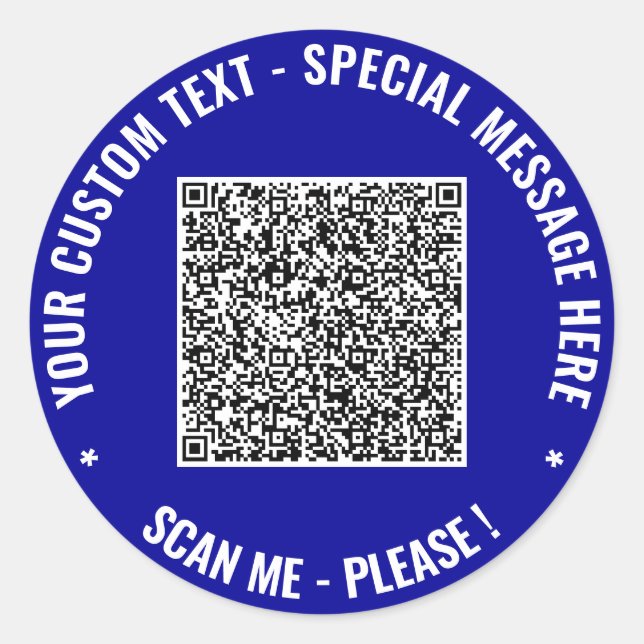 Sticker Rond Modèle d'autocollants de texte et d'informations d (Devant)