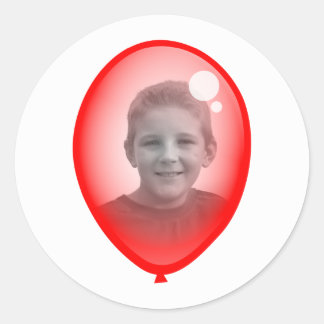 Sticker Rond Modèle de ballon rouge