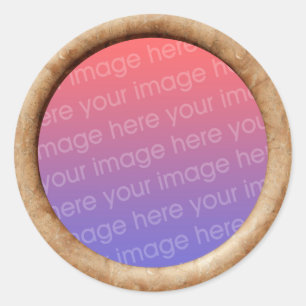 Sticker Rond Modèle de brique (bordure de cadre 3d)
