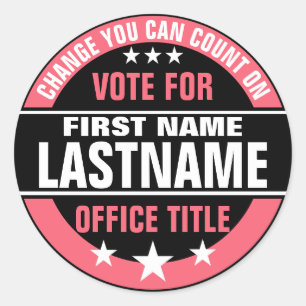 Sticker Rond Modèle de campagne