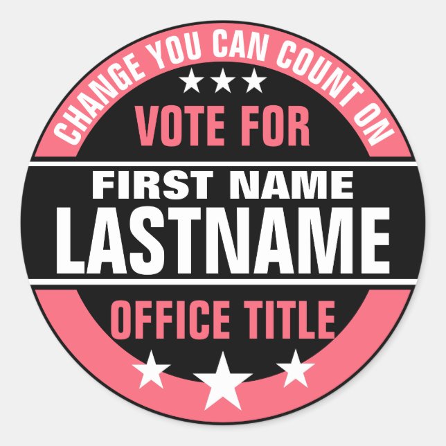 Sticker Rond Modèle de campagne (Devant)