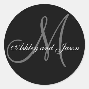 Sticker Rond Modèle de l'autocollant de mariage Favor