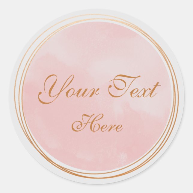 Sticker Rond Modèle de logo féminin rose rose  (Devant)