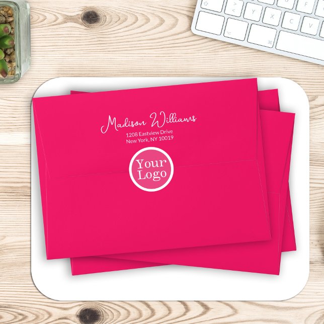 Sticker Rond Modèle de logo rond (Personalize this envelope seal with your logo.)