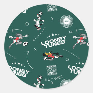 Sticker Rond Modèle de manuel de football LOONEY TUNES™