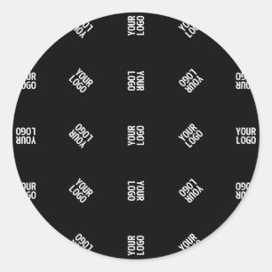 Sticker Rond Modèle de Motif Logo moderne unique   Black