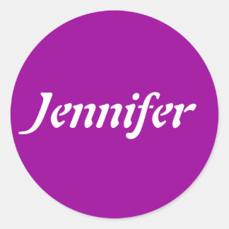 Sticker Rond Modèle de nom Jennifer