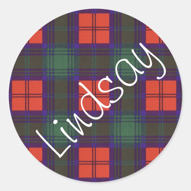 Sticker Rond Modèle de tarte écossais Lindsay (Devant)