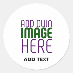 STICKER ROND MODÈLE DE TEXTE D'IMAGE BLANCHE SIMPLE MODERNE