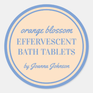 Sticker Rond Modèle d'étiquette pour comprimés de bain efferves