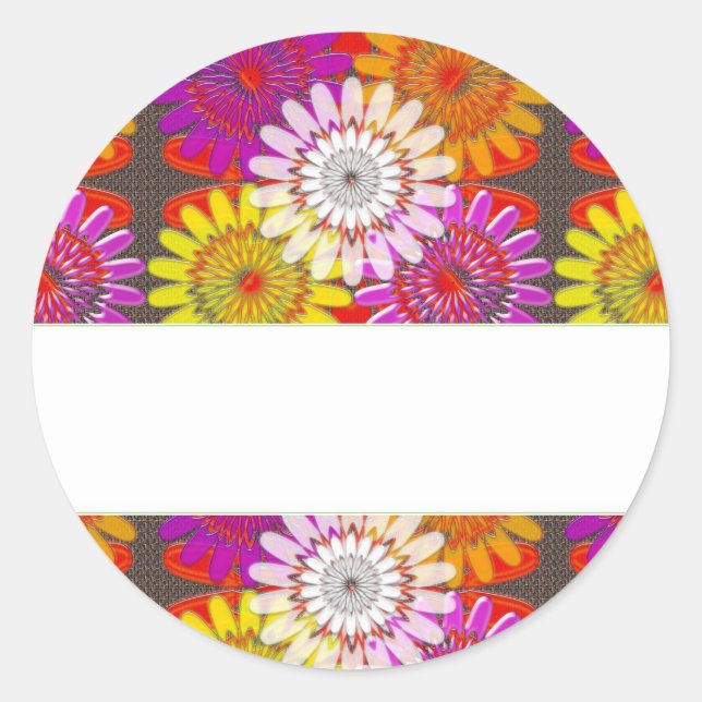 Sticker Rond Modèle do-it-yourself BLANK ajouter Greeting Name  (Devant)