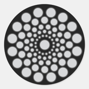 Sticker Rond Modèle du centre Mandala uniquement