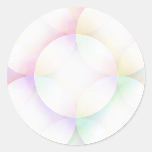 Sticker Rond Modèle élégant tendance vierge Aquarelle moderne (Devant)