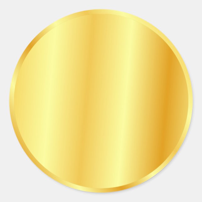 Sticker Rond Modèle flanc personnalisé Faux Gold Revêtement mét (Devant)
