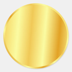 Sticker Rond Modèle flanc personnalisé Faux Gold Revêtement mét