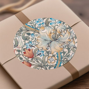 Sticker Rond Modèle floral Art Nouveau de William Morris Lily C