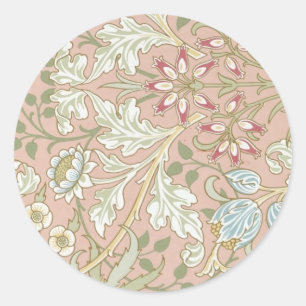 Sticker Rond Modèle Floral vintage William Morris