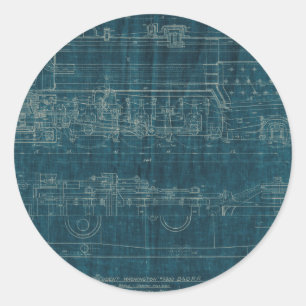 Sticker Rond Modèle I de train