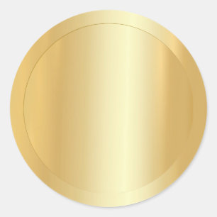 Sticker Rond Modèle moderne vierge tendance Faux Gold