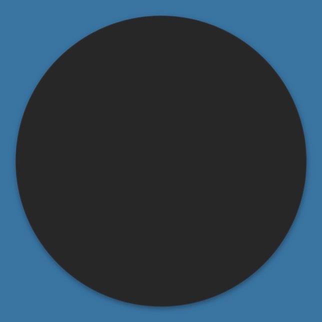 Sticker Rond Modèle noir pur couleur solide (Créateur téléchargé)