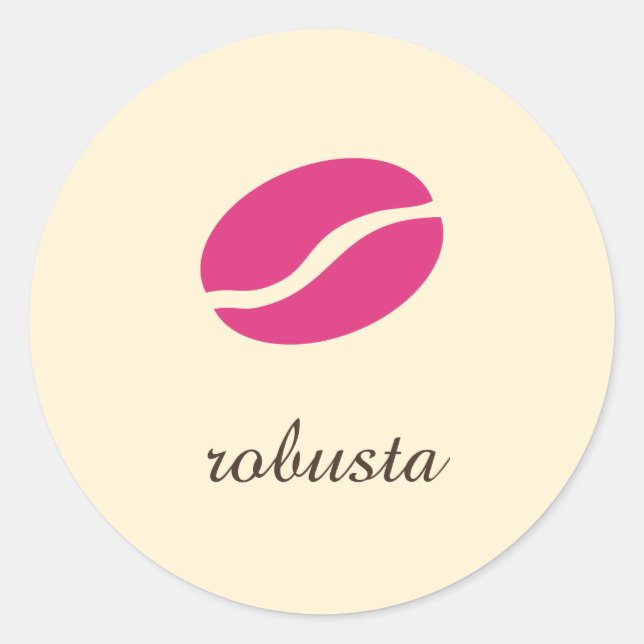 Sticker Rond Modèle nom de la variété de café (Devant)