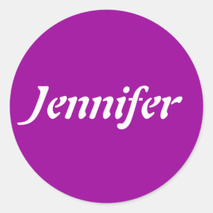 Sticker Rond Modèle nommé de Jennifer
