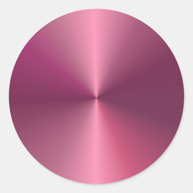 Sticker Rond Modèle rose élégant vide aspect métallisé tendance (Devant)