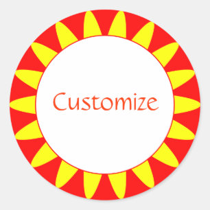 Sticker Rond Modèle Sun Ray - 3